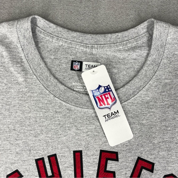 Kansas City Chiefs Shirt Size 3XL Gray NFL Football Tee XXXL Cotton NWT - Picture 2 of 12